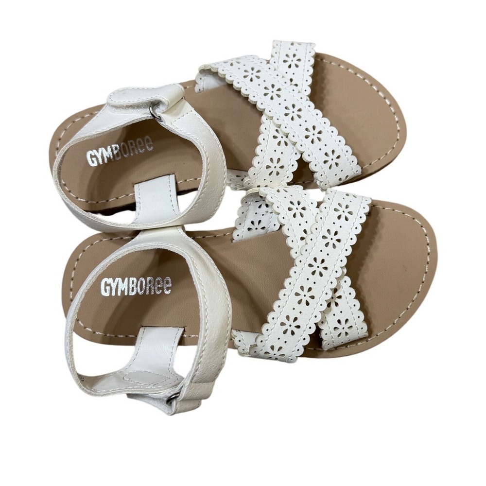Gymboree White Eyelet Strappy Sandals Toddler Kids Size 11